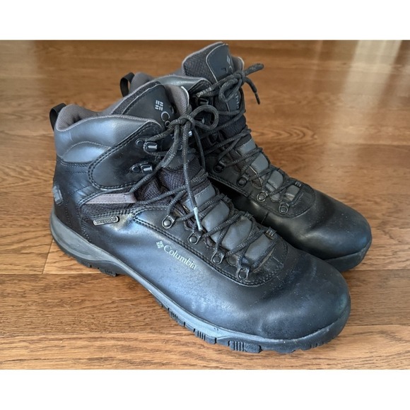 Columbia Newton Ridge Plus Hiking Trail Boots Black Leather Waterproof Mens 14 main image 8